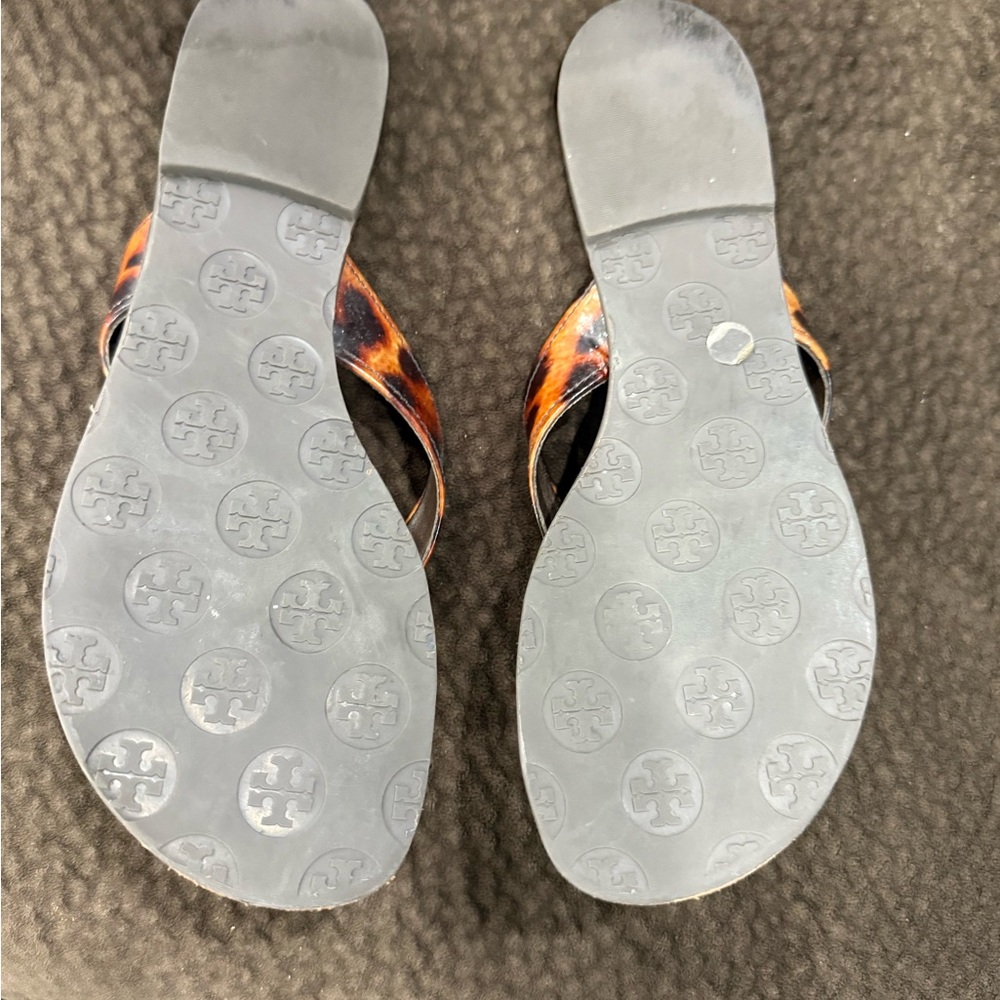 Tory Burch Black and Tortoiseshell Sandals